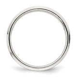 Sterling Silver Flat wedding band ring alternate angle