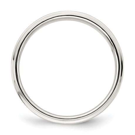 Sterling Silver Flat wedding band ring alternate angle