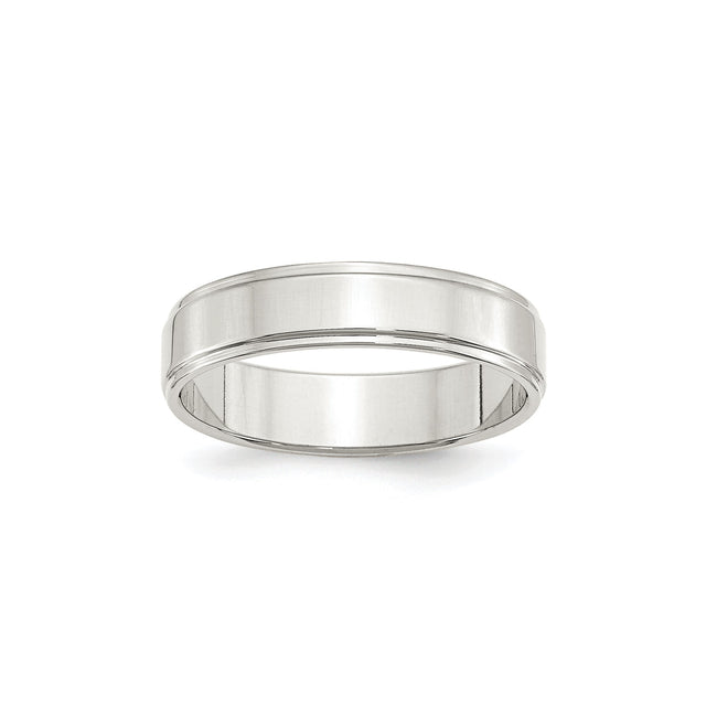 Sterling Silver Flat wedding band ring