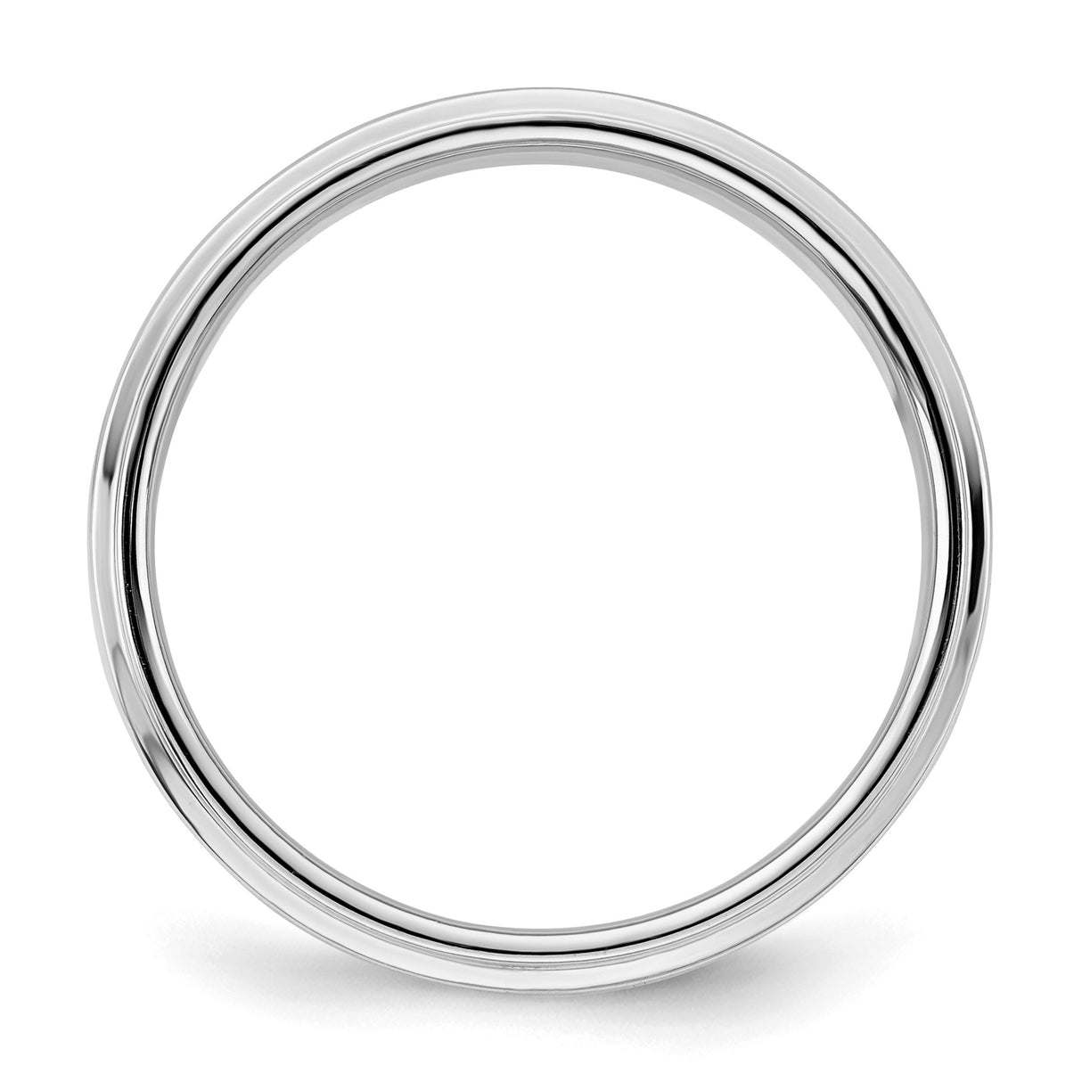 Sterling Silver Flat wedding band ring alternate angle