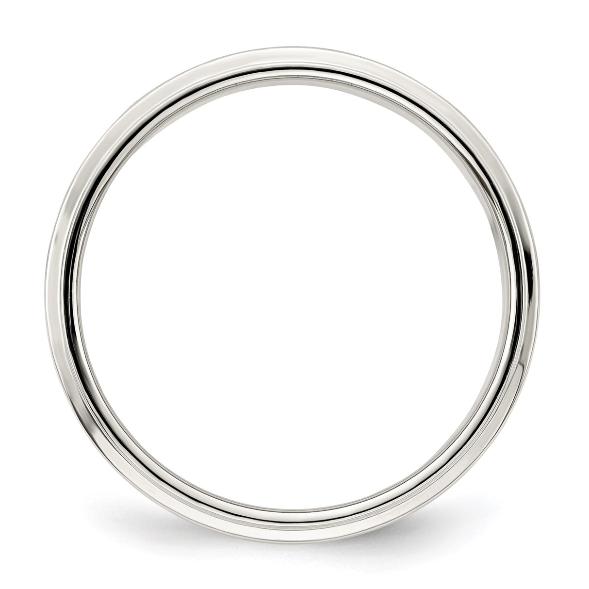 Sterling Silver Flat wedding band ring alternate angle