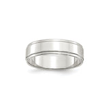 Sterling Silver Flat wedding band ring
