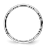 Sterling Silver Flat wedding band ring alternate angle