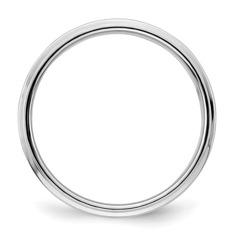Sterling Silver Flat wedding band ring alternate angle