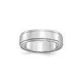 Sterling Silver Flat wedding band ring
