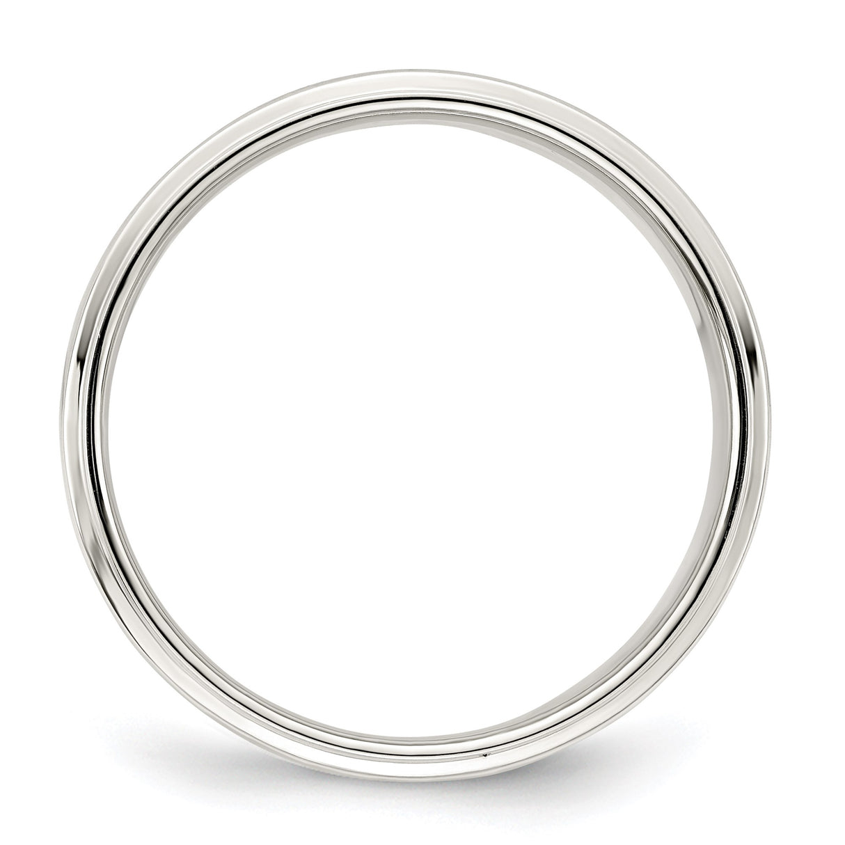 Sterling Silver Flat wedding band ring alternate angle