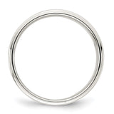 Sterling Silver Flat wedding band ring alternate angle