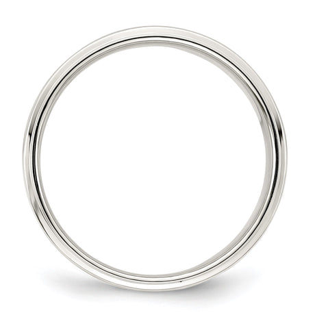 Sterling Silver Flat wedding band ring alternate angle