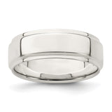 Sterling Silver Flat wedding band ring