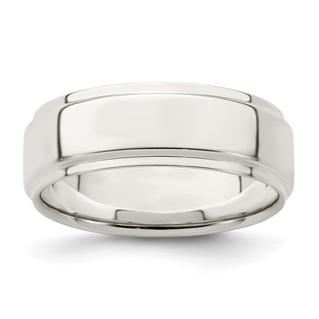 Sterling Silver Flat wedding band ring