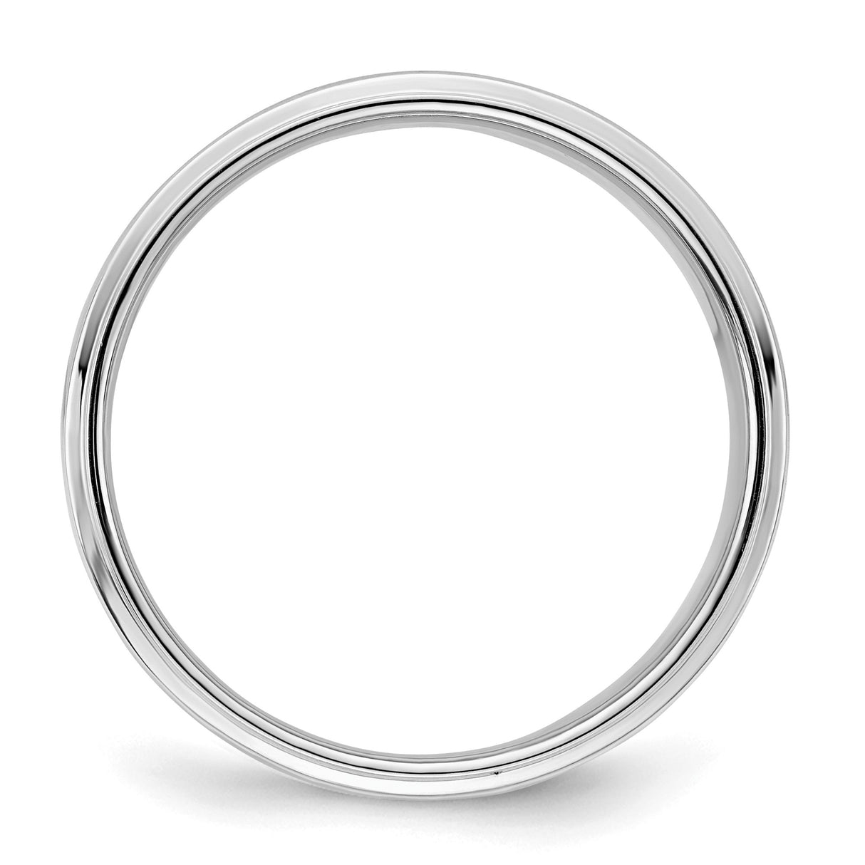 Sterling Silver Flat wedding band ring alternate angle