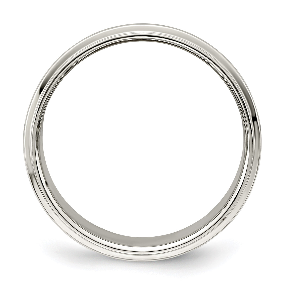 Sterling Silver Flat wedding band ring alternate angle