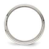 Sterling Silver Flat wedding band ring alternate angle