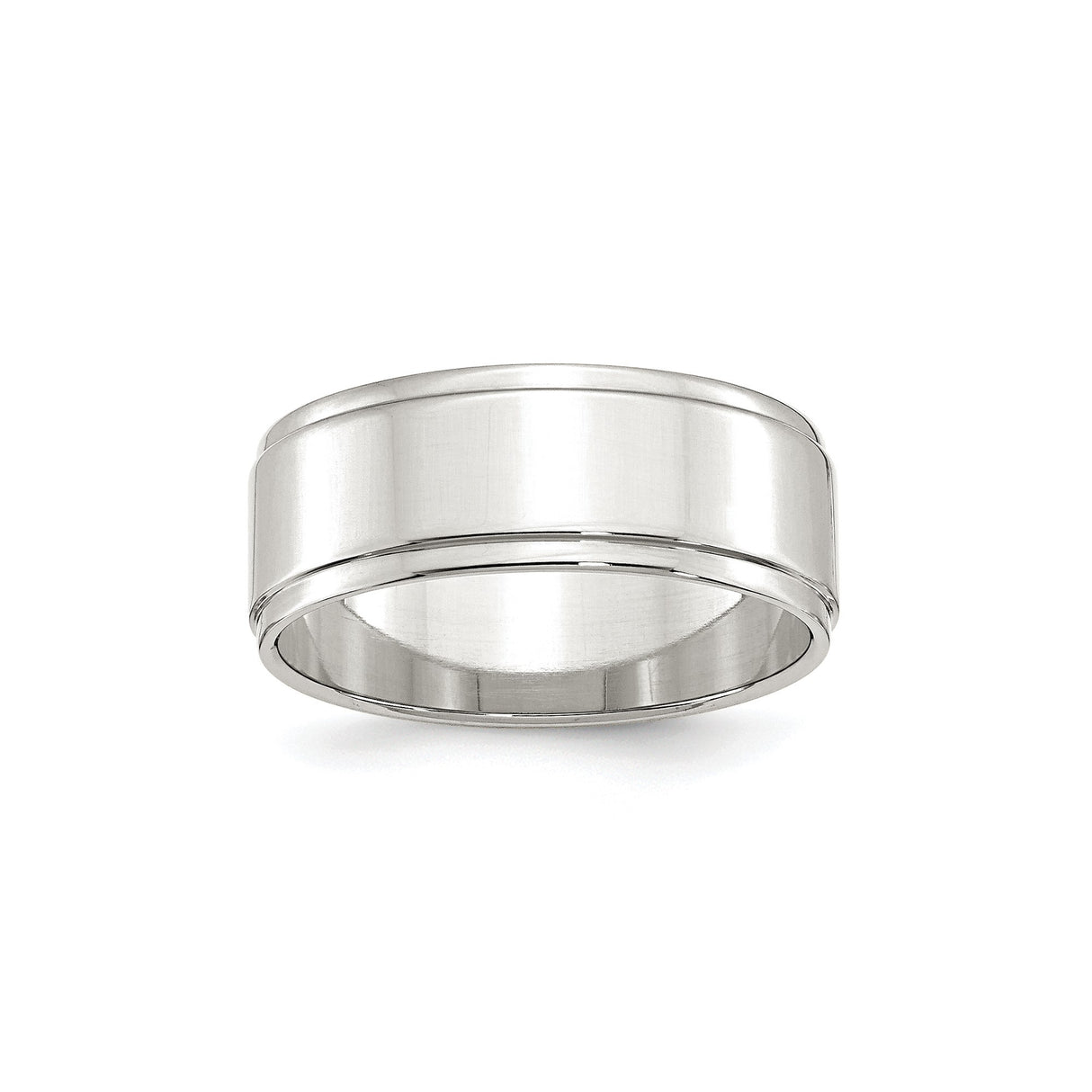 Sterling Silver Flat wedding band ring