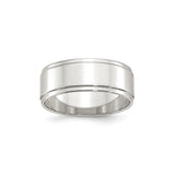 Sterling Silver Flat wedding band ring