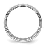 Sterling Silver Flat wedding band ring alternate angle