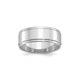 Sterling Silver Flat wedding band ring