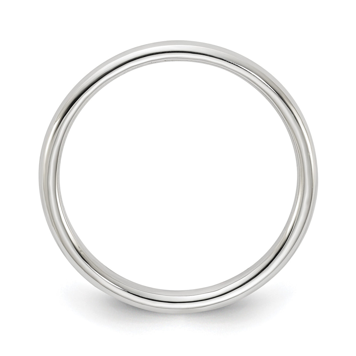 Sterling Silver Domed wedding band ring alternate angle