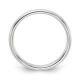 Sterling Silver Domed wedding band ring alternate angle
