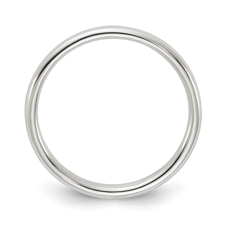 Sterling Silver Domed wedding band ring alternate angle