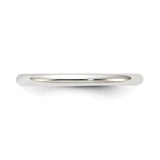 Sterling Silver Domed wedding band ring detail view