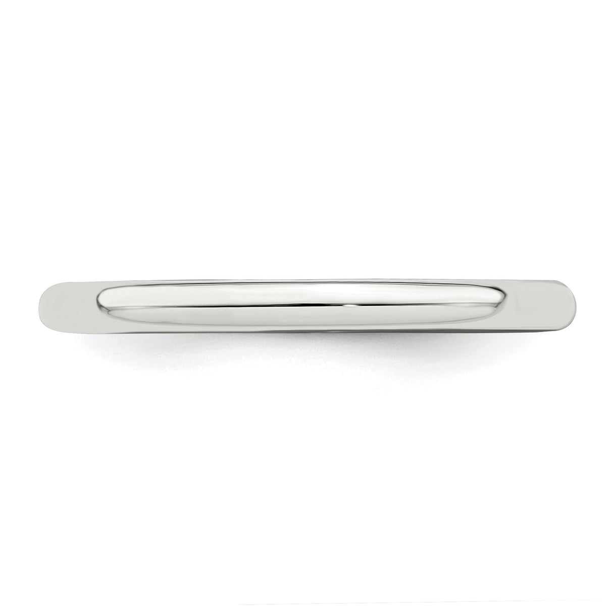 Sterling Silver Domed wedding band ring detail view