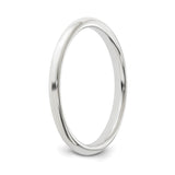 Sterling Silver Domed wedding band ring detail view