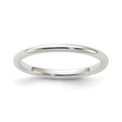 Sterling Silver Domed wedding band ring