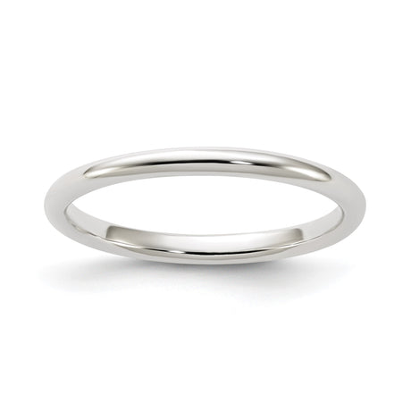 Sterling Silver Domed wedding band ring