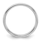 Sterling Silver Domed wedding band ring detail view