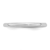 Sterling Silver Domed wedding band ring detail view