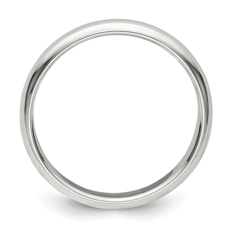 Sterling Silver Domed wedding band ring alternate angle