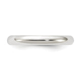 Sterling Silver Domed wedding band ring detail view