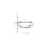Sterling Silver Domed wedding band ring shown for scale