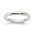 Sterling Silver Domed wedding band ring