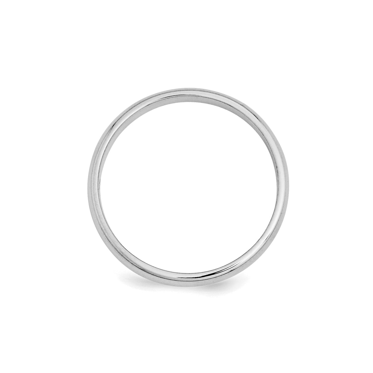 Sterling Silver Domed wedding band ring alternate angle