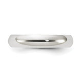 Sterling Silver Domed wedding band ring detail view