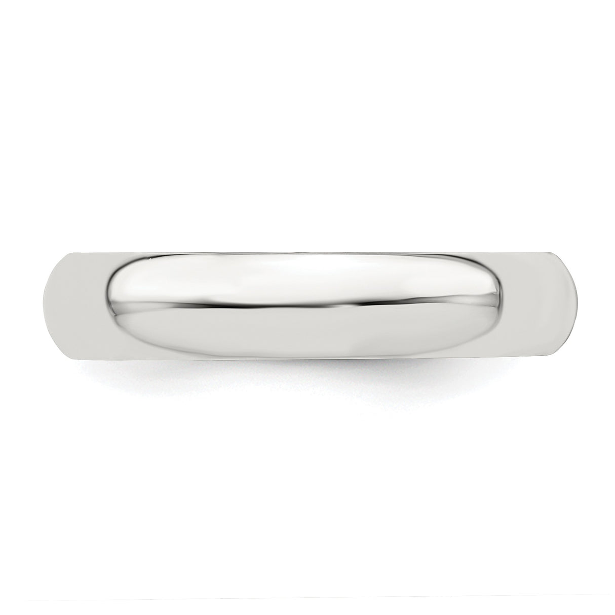 Sterling Silver Domed wedding band ring detail view