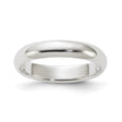 Sterling Silver Domed wedding band ring
