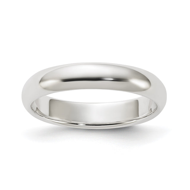 Sterling Silver Domed wedding band ring