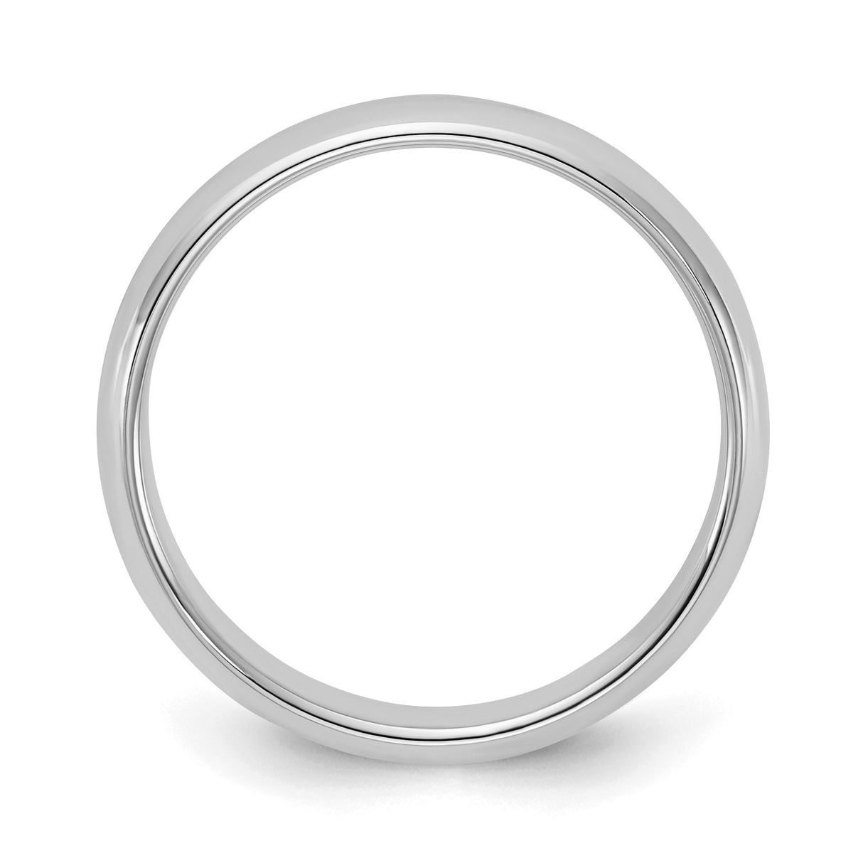 Sterling Silver Domed wedding band ring detail view