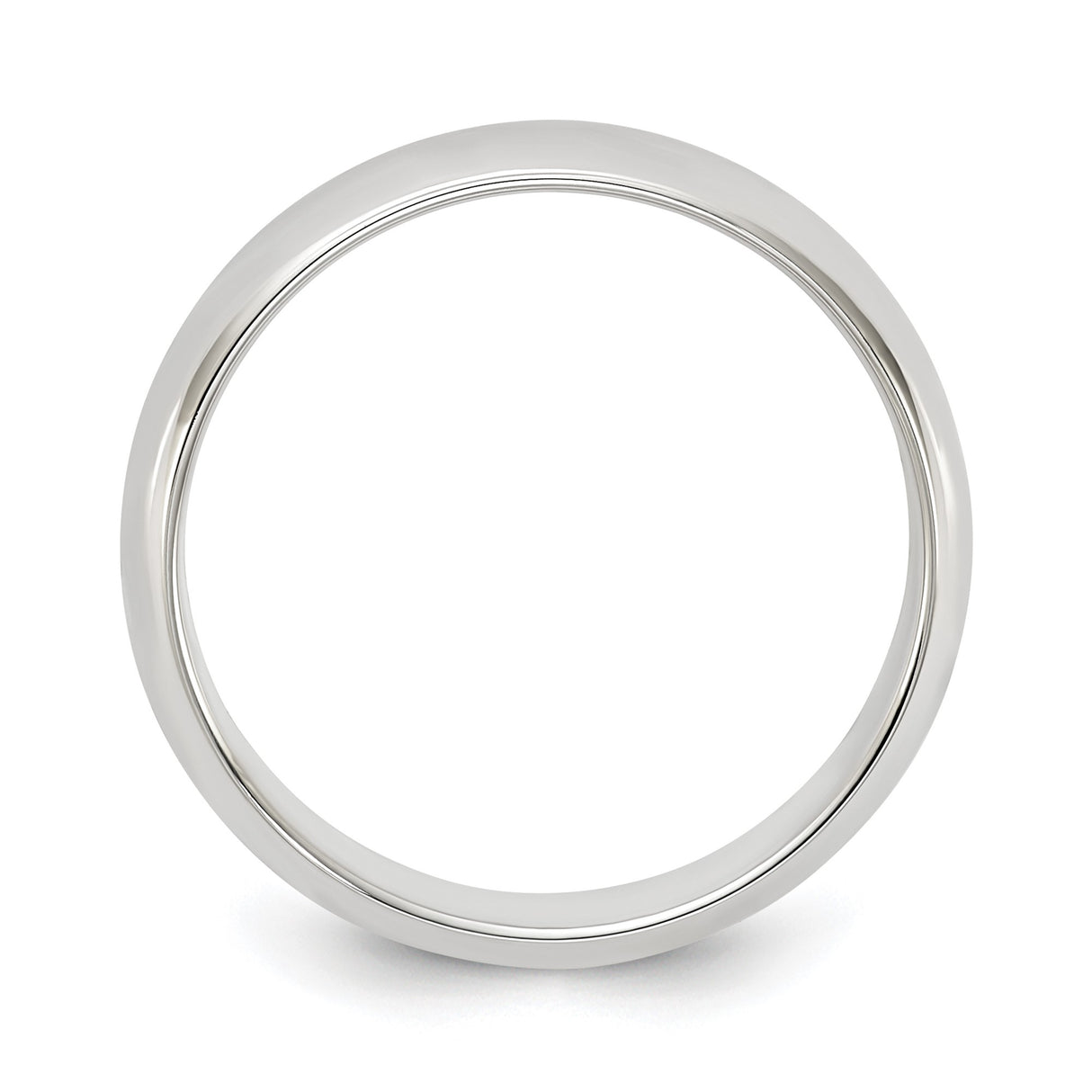 Sterling Silver Domed wedding band ring alternate angle