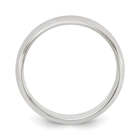 Sterling Silver Domed wedding band ring alternate angle