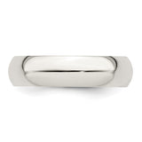 Sterling Silver Domed wedding band ring detail view