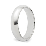 Sterling Silver Domed wedding band ring detail view