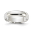 Sterling Silver Domed wedding band ring