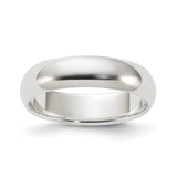 Sterling Silver Domed wedding band ring