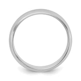 Sterling Silver Domed wedding band ring alternate angle