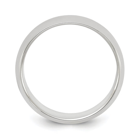 Sterling Silver Domed wedding band ring alternate angle