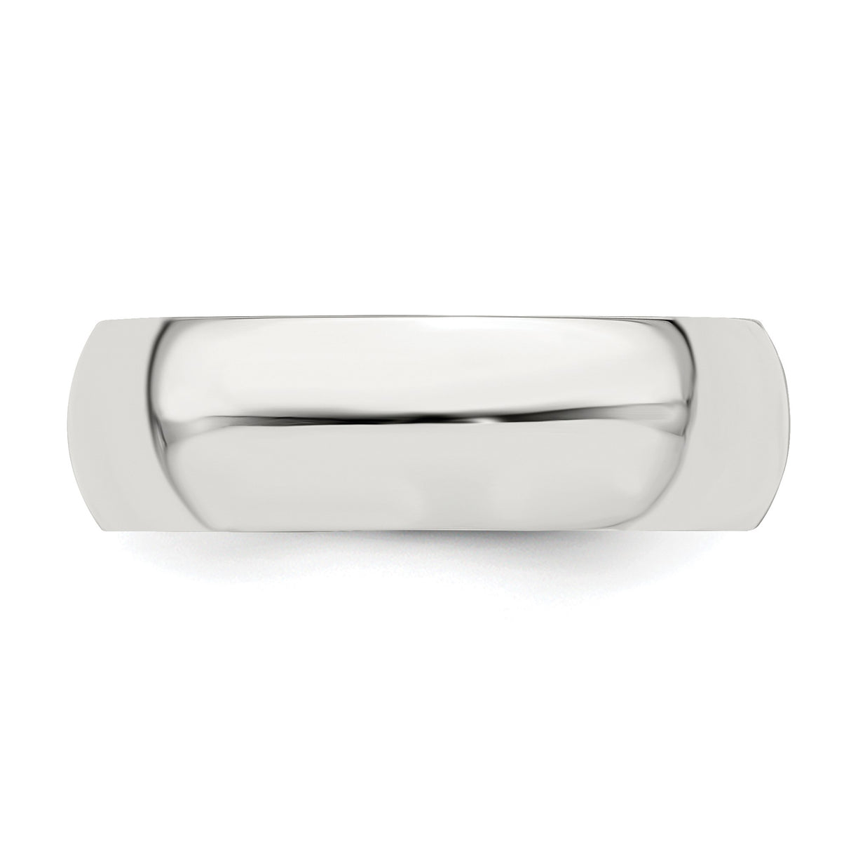 Sterling Silver Domed wedding band ring detail view